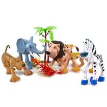 Brinquedo KIT Animais de Plástico 18 Peças Selvagens - 33837