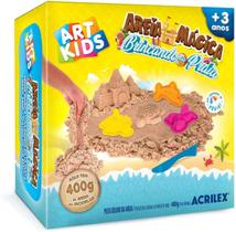 Brinquedo Kit Areia Mágica Brincando Na Praia 400g Art Kids Brinquedo Kit Areia Mágica Brincando Na Praia 400g Art Kids