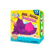 Brinquedo Kit Areia Mágica Casinhas 200g Inclui 4 Moldes