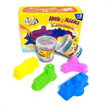 Brinquedo Kit Areia Mágica Castelinhos 400g Inclui 4 Moldes
