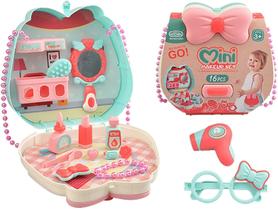 Brinquedo Kit Beleza 16 PÇS Mini Maleta Com Bolsa de Ombro.