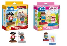 Brinquedo Kit Bloco De montar Boneco Colecionavel Blocz Estilo Lego Menino e Menina