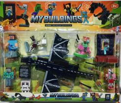 Brinquedo Kit Bonecos Minecraft Brinquedo Cartela
