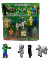 Brinquedo Kit Bonecos Minecraft Cavalo Cartela Oferta