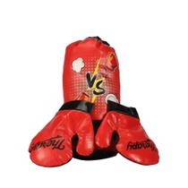 Brinquedo Kit Boxe Infantil Com Par De Luvas E Saco De Pancada Diversão Garantida - Pais e Filhos