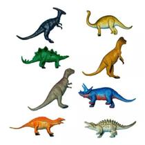 Brinquedo Kit C/ 8 Dinossauro Borracha