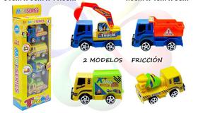 Brinquedo kit caminhão miniatura com 4 peças