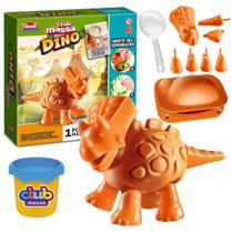 Brinquedo Kit Club Massa Monta Dino 9 Acessórios Sortido