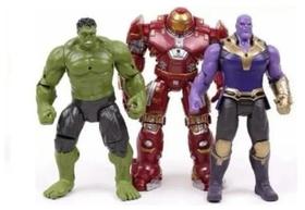 Brinquedo Kit Com 3 Bonecos 17 Cm Super Herói Todo Articulados Em Ação Brinquedo Kit Com 3 Bonecos 17 Cm Super Herói Todo Articulados Em Ação