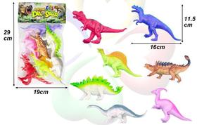 Brinquedo kit com 7 dinossauros coloridos - toys