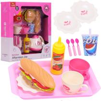Brinquedo Kit Comidinha Infantil Lanche Fast Food 12 Peças - Castela