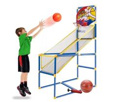 Brinquedo Kit Completo Cesta De Basquete Infantil Aro Bola