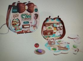Brinquedo Kit Cozinha 21 PÇS Mini Maleta Com Bolsa.