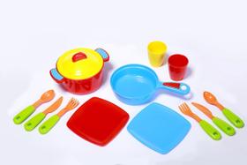 Brinquedo Kit Cozinha Com 13 Peças Infantil Maral