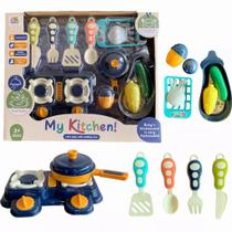 Brinquedo kit cozinha com utensílios