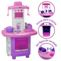 Brinquedo Kit Cozinha Fogão Infantil Completa Interativa Pia Sai Água Grande