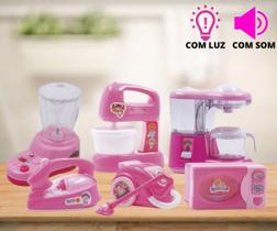 Brinquedo Kit Cozinha Infantil Mini Eletrodoméstico De Brinquedo com Luz E Som Brinquedo Kit Cozinha Infantil Mini Eletrodoméstico De Brinquedo com Luz E Som