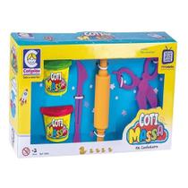 Brinquedo Kit de Confeiteiro com 2 Potes de Massinha Atóxica e Acessórios para Crianças a Partir de 3 Anos Cotiplás 2534