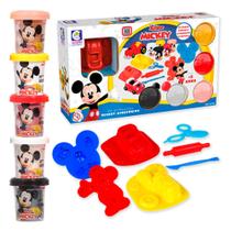 Brinquedo Kit De Massinha Acessórios Molde Mickey Disney - Cotiplás