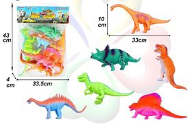 Brinquedo kit dinossauros de borracha- 6 peças Brinquedo kit dinossauros de borracha- 6 peças
