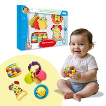 Brinquedo Kit Diversão Chocalho Mordedor Bebê Infantil Brinquedo Kit Diversão Chocalho Mordedor Bebê Infantil
