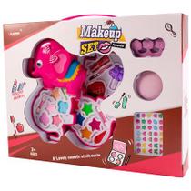 Brinquedo kit estojo maquiagem menina 14 cores