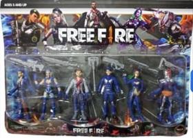 Brinquedo Kit Free Fire Com 6 Bonecos Articulados 16 cm Mais Acessórios Brinquedo Kit Free Fire Com 6 Bonecos Articulados 16 cm Mais Acessórios