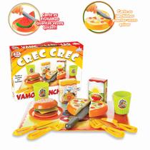 Brinquedo Kit Infantil Comidinhas 4 Tipos Aniversário + Sorveteria +Vamos Lanchar + Salada Frutas Crec Crec Faz de Conta