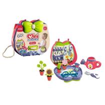 Brinquedo Kit Jardinagem 13 PÇS Mini Maleta Com Bolsa de Ombro.