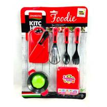 Brinquedo kit jogo de cozinha infantil Comida e Utensílios