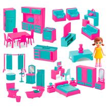 Brinquedo Kit Judy Home Casinha Completa Com Móveis Rosa Acessórios E Boneca Judy Brinquedo Kit Judy Home Casinha Completa Com Móveis Rosa Acessórios E Boneca Judy