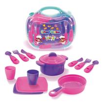 Brinquedo Kit Lanche Infantil Maleta Com 13 Acessórios Chef Case Maral
