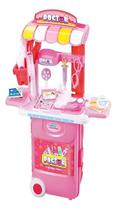Brinquedo Kit Maleta Médica 31 Peças Com Rodas - Rosa J24224