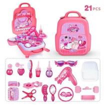 Brinquedo Kit maleta mochila infantil salão de beleza Brinquedo Kit maleta mochila infantil salão de beleza