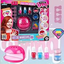 Brinquedo Kit Manicure Com Cabine Glitter e Esmaltes infantis Brinquedo Kit Manicure Com Cabine Glitter e Esmaltes infantis
