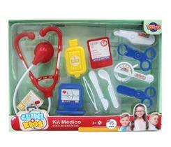 Brinquedo Kit Médico Com 12 Acessórios Deluxe Toyng Infantil