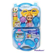 Brinquedo Kit Médico Infantil Maletinha Azul