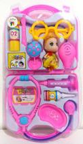 Brinquedo Kit Médico Infantil Maletinha Rosa com bonequinha - TOYS