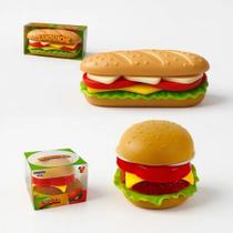 Brinquedo Kit Mini Hambúrguer E Sanduíche Infantil Monta e Desmonta Cozinha Kids Lanchonete Educativa 2 Peças Coloridas Desenvolve Criatividade Brinquedo Kit Mini Hambúrguer E Sanduíche Infantil Monta e Desmonta Cozinha Kids Lanchonete Educativa 2 Peças Coloridas Desenvolve Criatividade