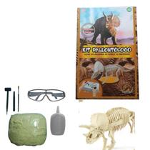 Brinquedo Kit Paleontólogo Arqueologia Dinossauros Fóssil Infantil Escavação Triceratops