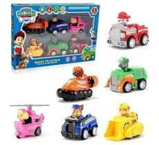 Brinquedo Kit Patrulha Canina 6 Carrinhos De Fricção Coleção