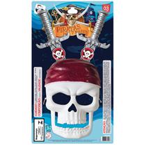 Brinquedo Kit Pirata 7 Mares Máscara Espada Super Divertido Com 2 Espadas Fantasia Faz de Conta - PICA PAU