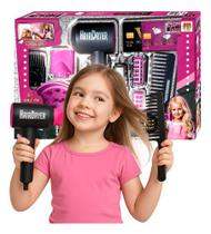 Brinquedo Kit Salão De Beleza Vip 10 Peças Dm Toys Secador Brinquedo Kit Salão De Beleza Vip 10 Peças Dm Toys Secador
