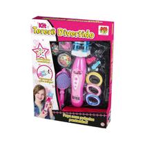 Brinquedo Kit tererê miçangas Cabelo com aplicador - DM Toys