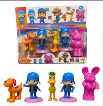 Brinquedo Kit Turma Do Pocoyo 5 Bonecos Pocoyo Elly Pato Loula
