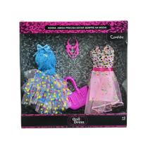 Brinquedo Kit Vestido De Boneca 2 Looks Doll Dress 2916
