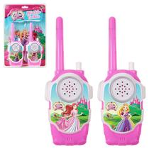 Brinquedo KIT Walkie Takie Radio Comunicador Infantil Princesas