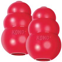 Brinquedo KONG Classic Tamanho Grande para Cães - Pacote com 2 Brinquedo KONG Classic Tamanho Grande para Cães - Pacote com 2