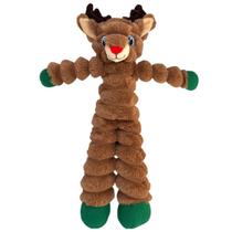 Brinquedo Kong Holiday Shakers Crumples Reindeer Pelúcia Rena Com Apito Para Cães X-Grande