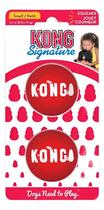 Brinquedo Kong Signature 2 Bolas Com Apito Grande P/ Cães